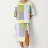 Camiseta SKFK Lariz Plaid - ECRU