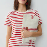 Camiseta ESE O ESE Stripes Ecru Red