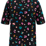 Camiseta Sugarhill Kinsley Black Paintbox Leopard - ECRU