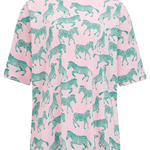 Camiseta Sugarhill Kinsley Relaxed Zebra Repeat - ECRU