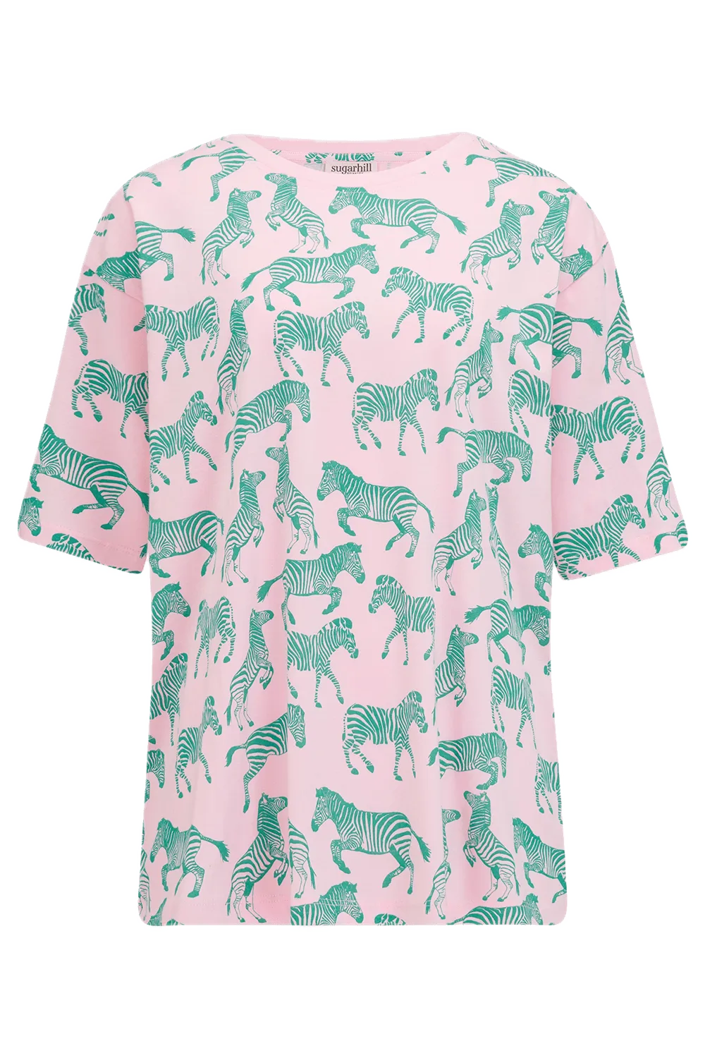 Camiseta Sugarhill Kinsley Relaxed Zebra Repeat - ECRU