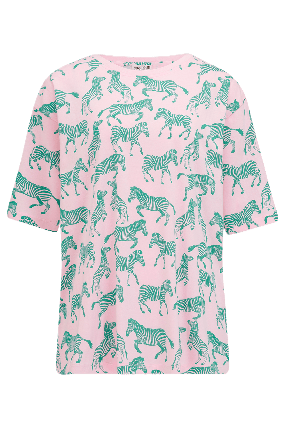 Camiseta Sugarhill Kinsley Relaxed Zebra Repeat - ECRU