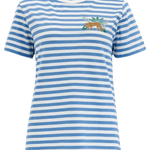 Camiseta Sugarhill Maggie Blue White Tiger Embroidery - ECRU