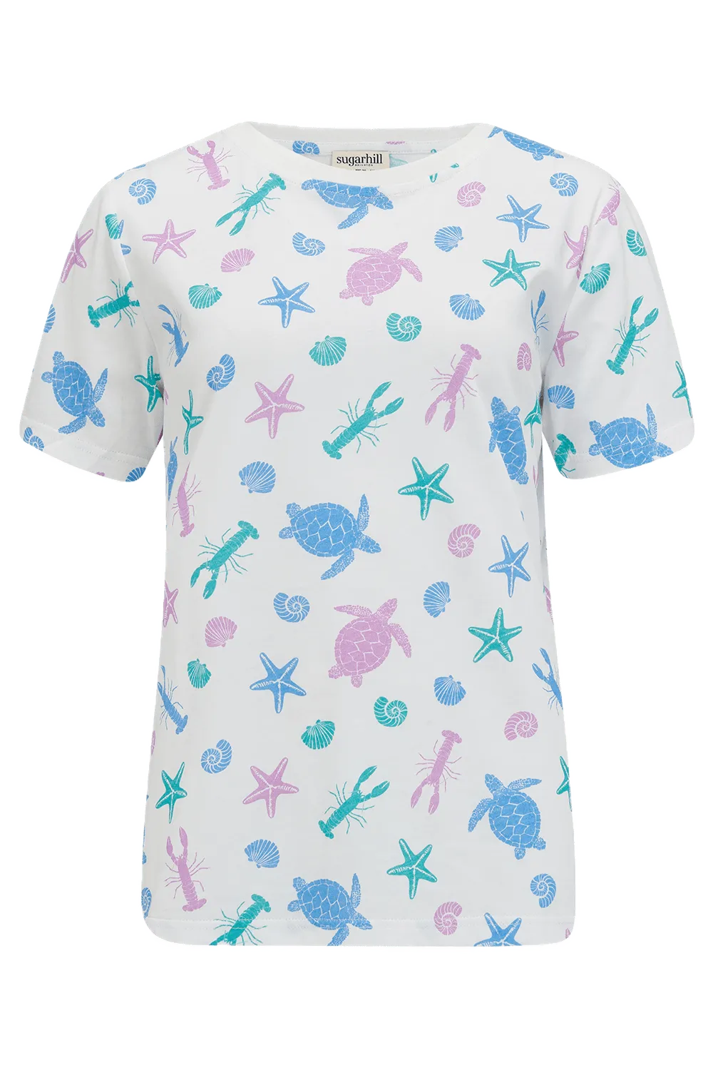 Camiseta Sugarhill Maggie Off-White Multi Sea Cove - ECRU