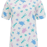 Camiseta Sugarhill Maggie Off-White Multi Sea Cove - ECRU