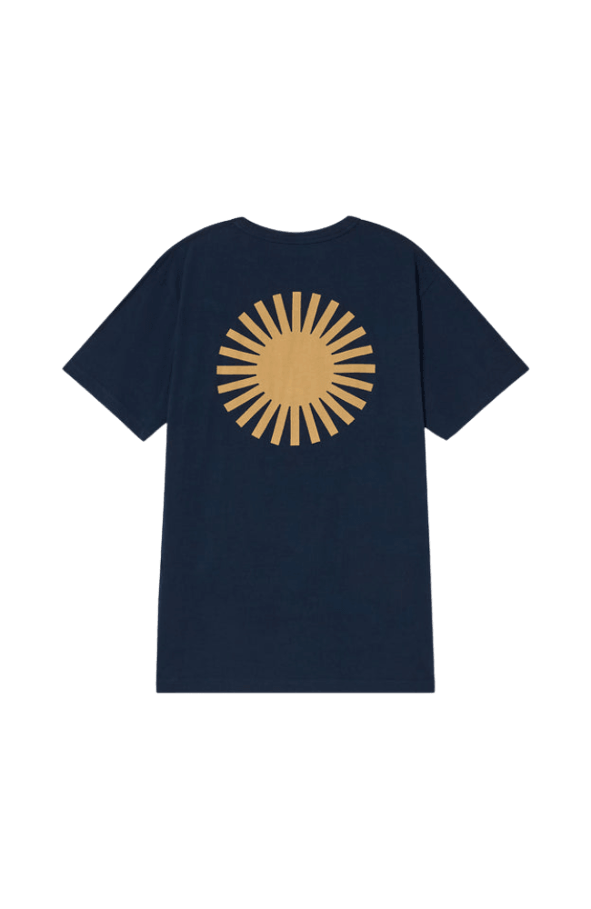 Camiseta Thinking Mu Navy Sol Espalda Curry - ECRU