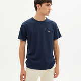 Camiseta Thinking Mu Navy Sol Espalda Curry - ECRU