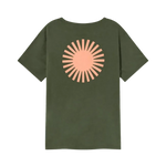 Camiseta Thinking Mu Verde Sol Espalda Coral - ECRU