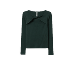 Camiseta Tiffosi Cora Canalé Cut Out Verde - ECRU