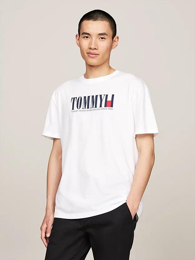 Camiseta Tommy Jeans Logo White - ECRU