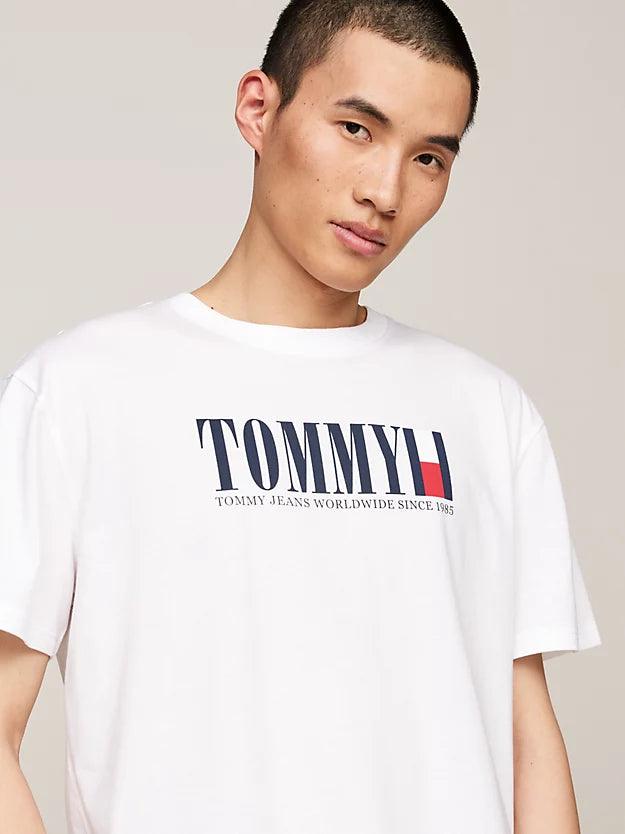 Camiseta Tommy Jeans Logo White - ECRU