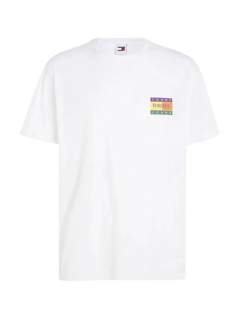 Camiseta Tommy Jeans Oversize Summer Flag - ECRU
