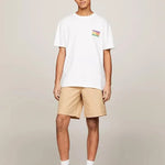 Camiseta Tommy Jeans Oversize Summer Flag - ECRU