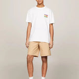 Camiseta Tommy Jeans Oversize Summer Flag - ECRU