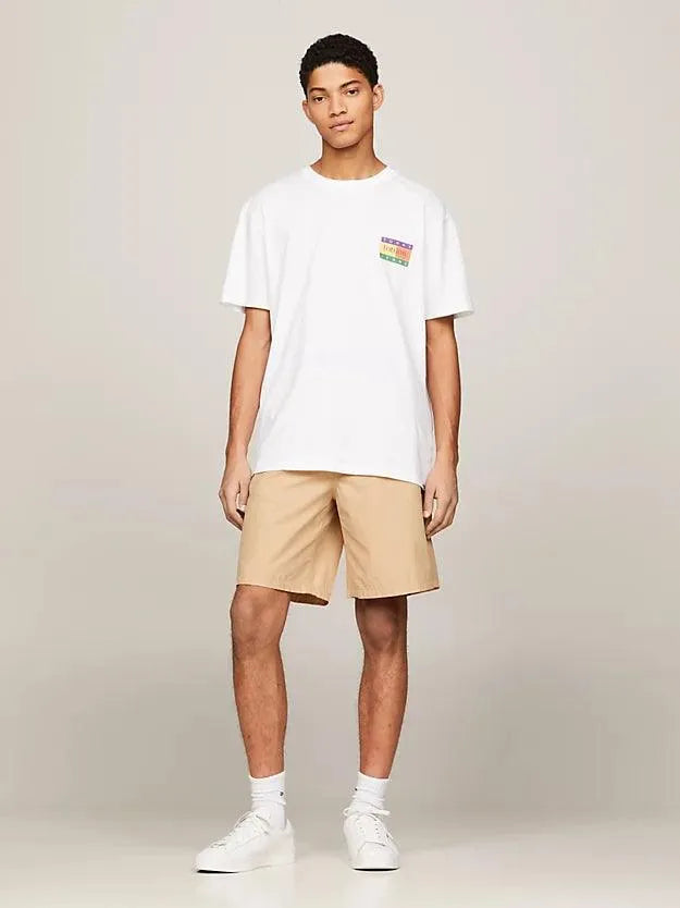 Camiseta Tommy Jeans Oversize Summer Flag - ECRU