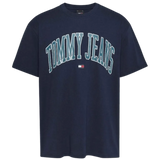 Camiseta Tommy Jeans Popcolor Varsity Dark Night Navy - ECRU