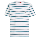 Camiseta Tommy Jeans Reg Easy Stripes White - ECRU