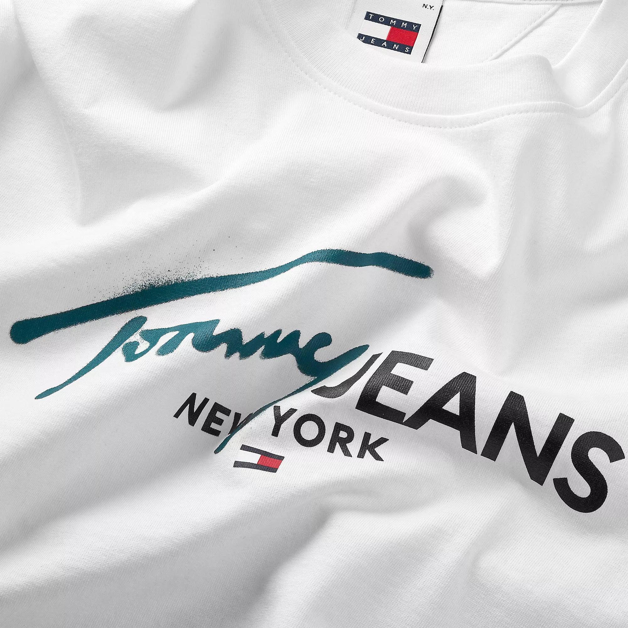 Camiseta Tommy Jeans Spray Pop Blanca - ECRU