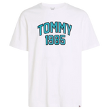 Camiseta Tommy Jeans Varsity con Logo - ECRU