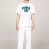 Camiseta Tommy Jeans Varsity con Logo - ECRU