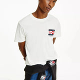 Camiseta Tommy Jeans Vintage Flag - ECRU
