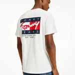Camiseta Tommy Jeans Vintage Flag - ECRU