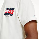 Camiseta Tommy Jeans Vintage Flag - ECRU