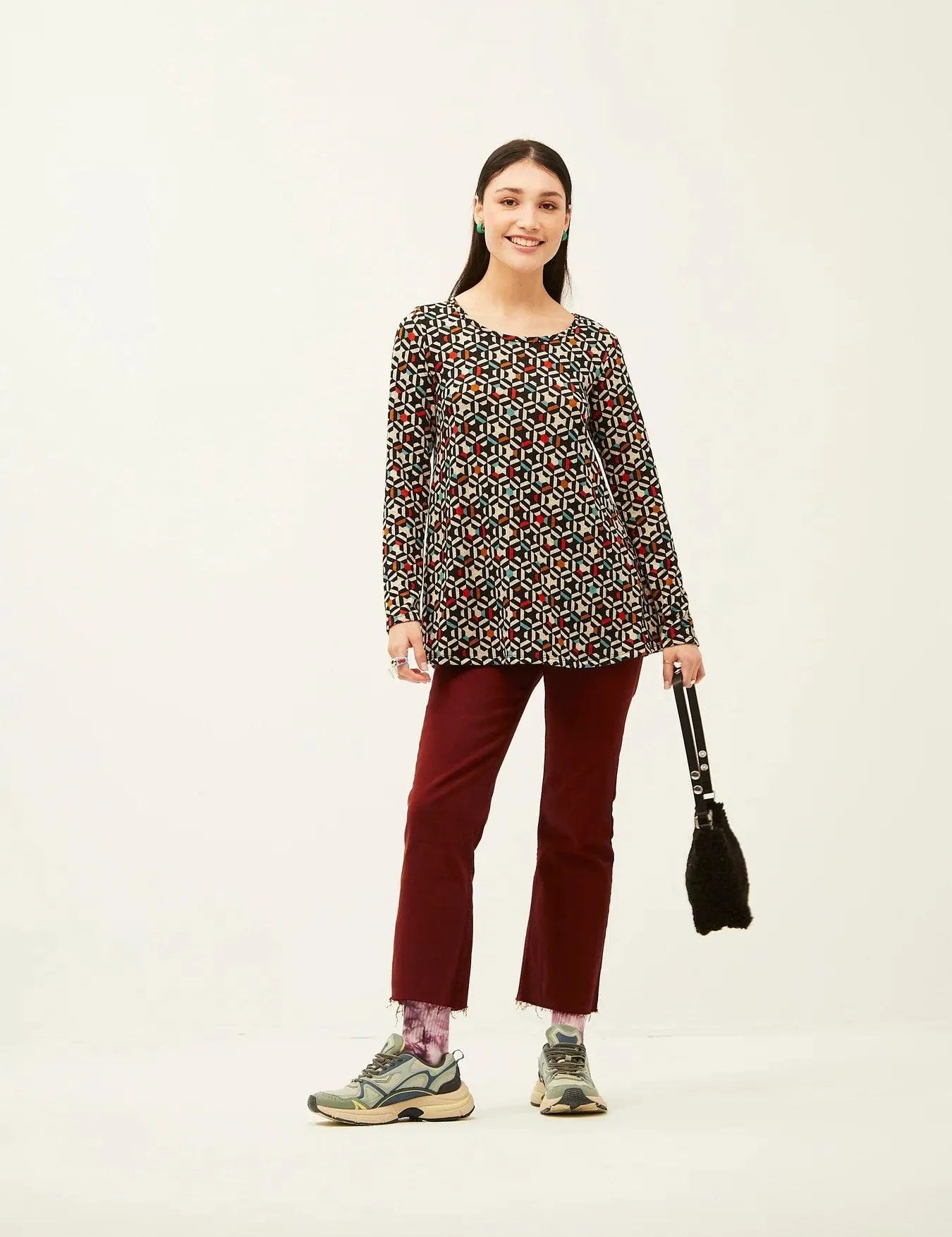 Camiseta Xantik Easy Off White Kaleidoscopic - ECRU