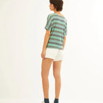 Camiseta Xantik Oversize Accordion Fresh - ECRU