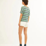 Camiseta Xantik Oversize Accordion Fresh - ECRU