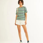 Camiseta Xantik Oversize Accordion Fresh - ECRU