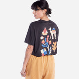 OLOW Magic Flower Carbon Black T-shirt