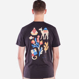 OLOW Magic Flower Carbon Black T-shirt