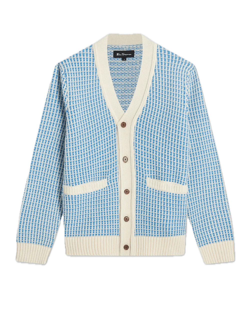 Cárdigan B by Ben Sherman de Punto Texturizado - ECRU