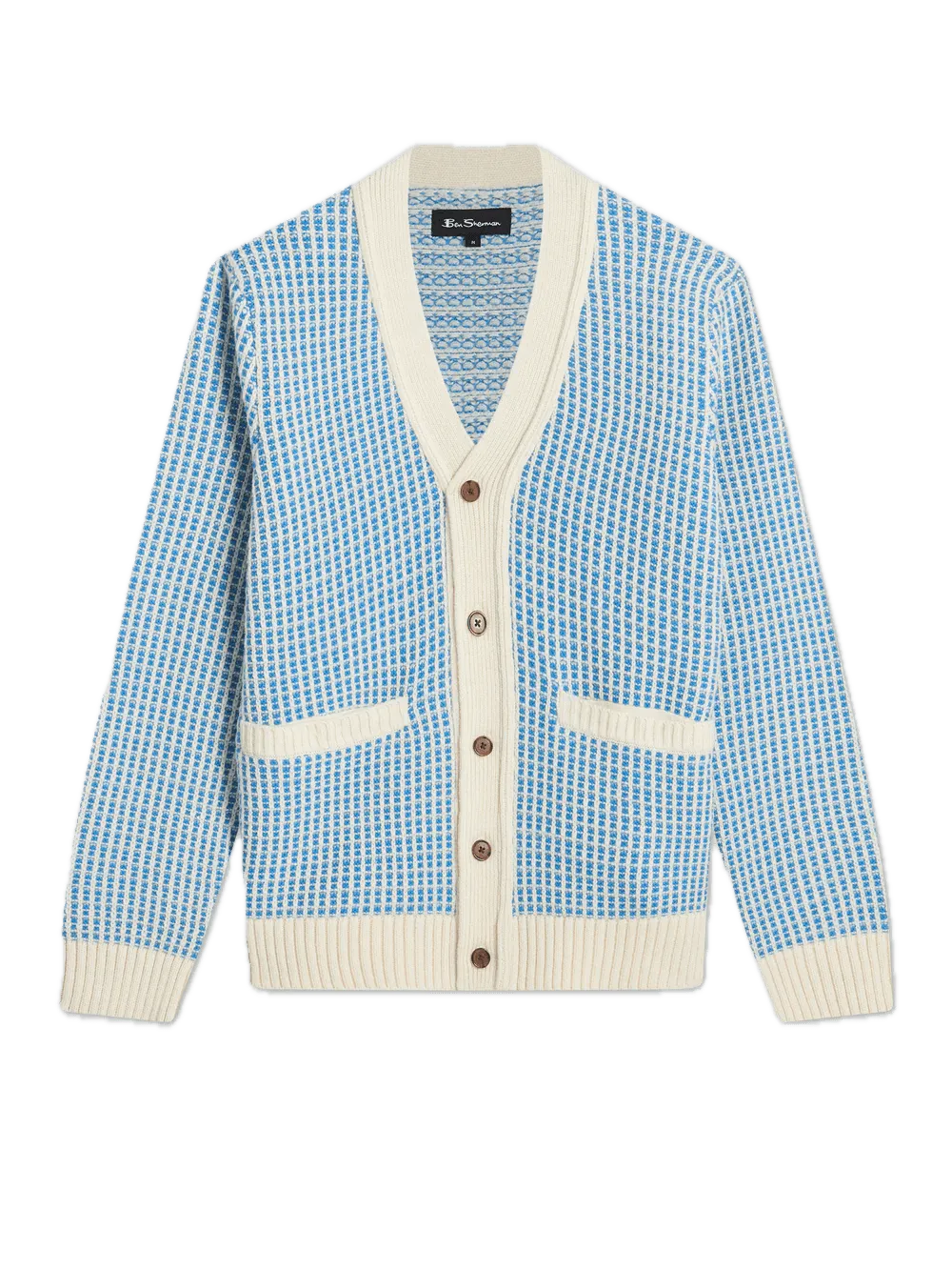 Cárdigan B by Ben Sherman de Punto Texturizado - ECRU