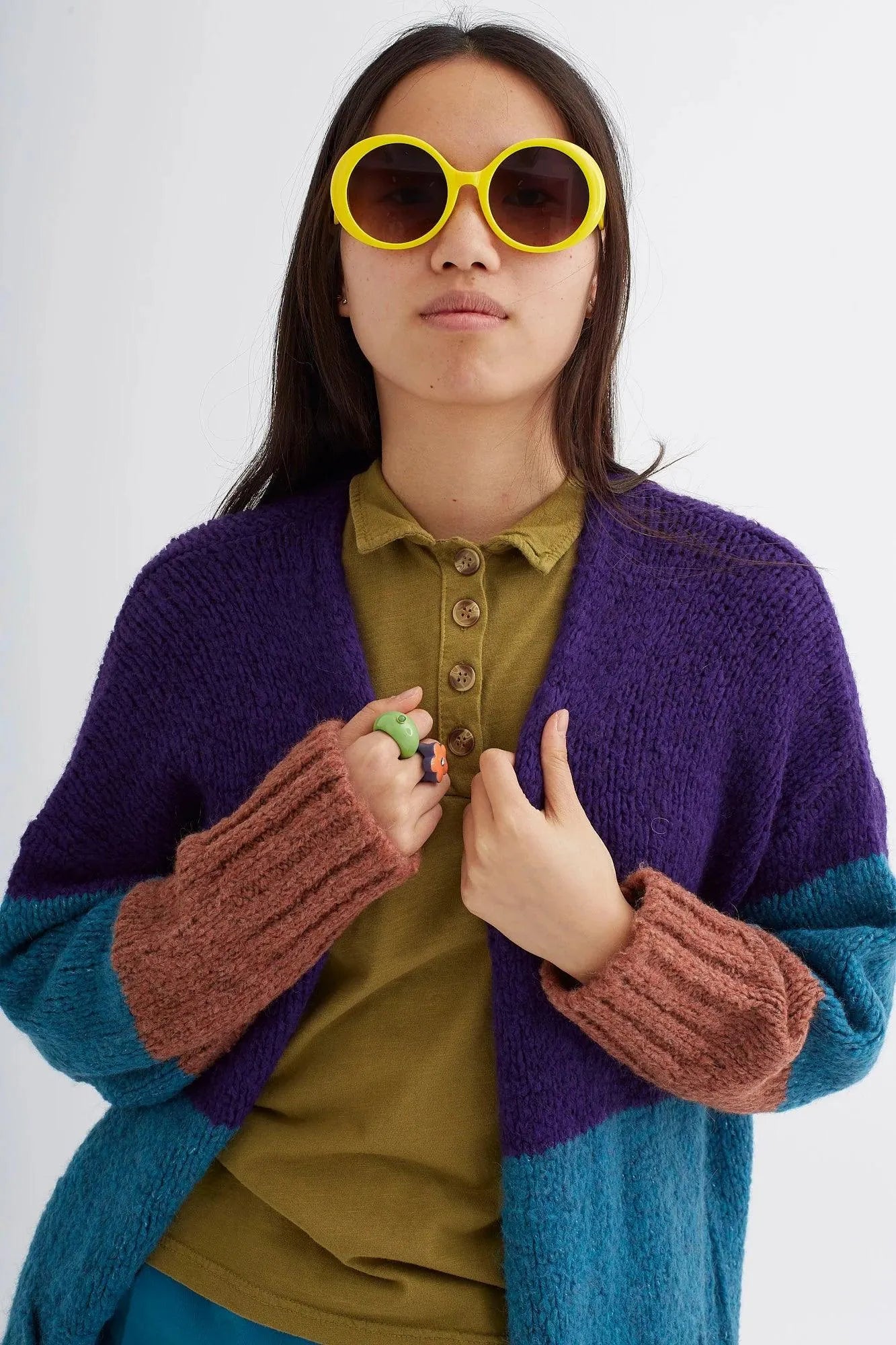 Cárdigan DrBloom Cielito Marrón - ECRU