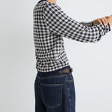 ESE O ESE French Vichy Navy Cardigan 