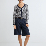 ESE O ESE French Vichy Navy Cardigan 