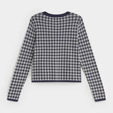 ESE O ESE French Vichy Navy Cardigan 