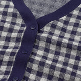 ESE O ESE French Vichy Navy Cardigan 