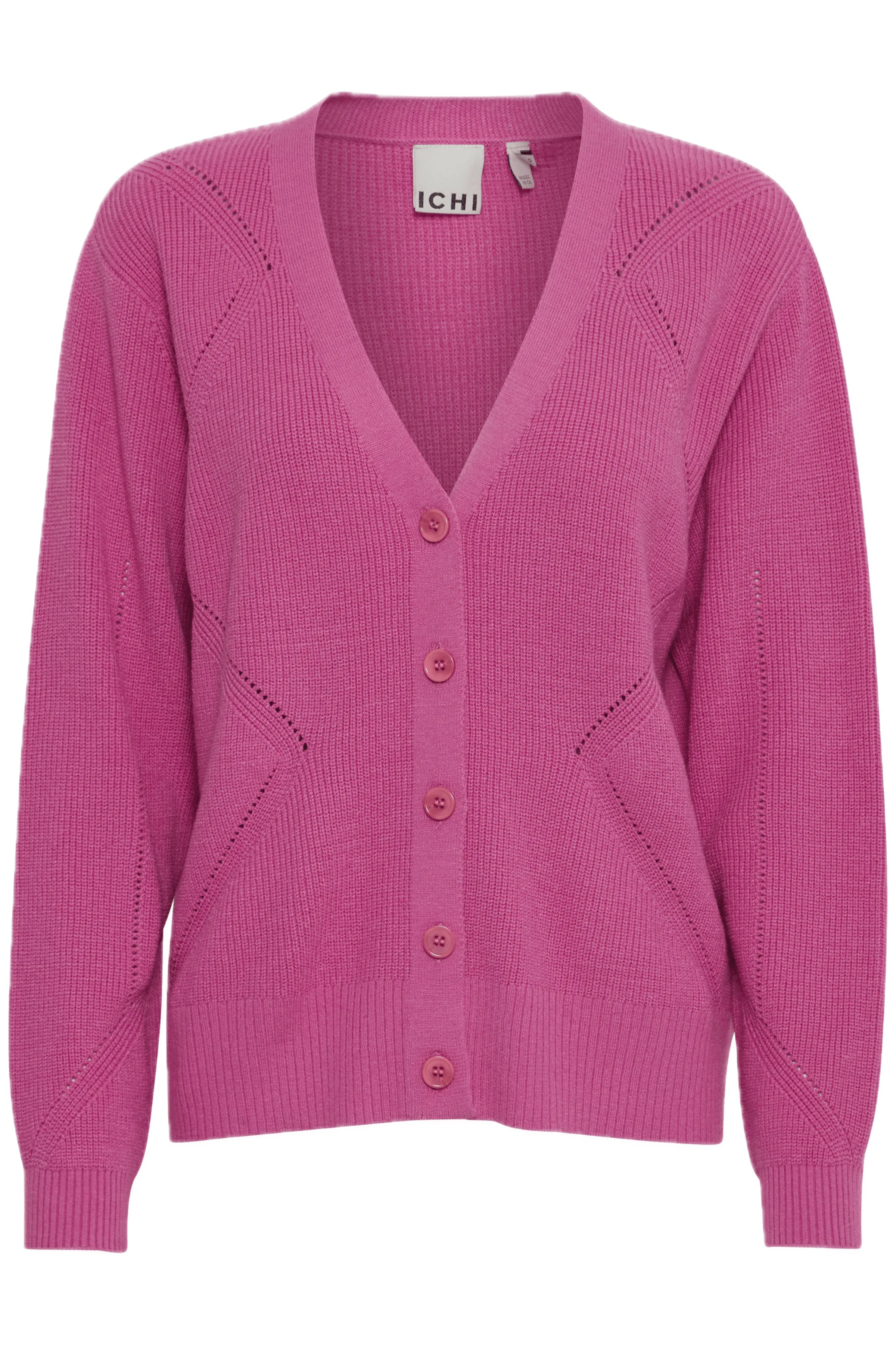 Cardigan ICHI Boston Super Pink - ECRU