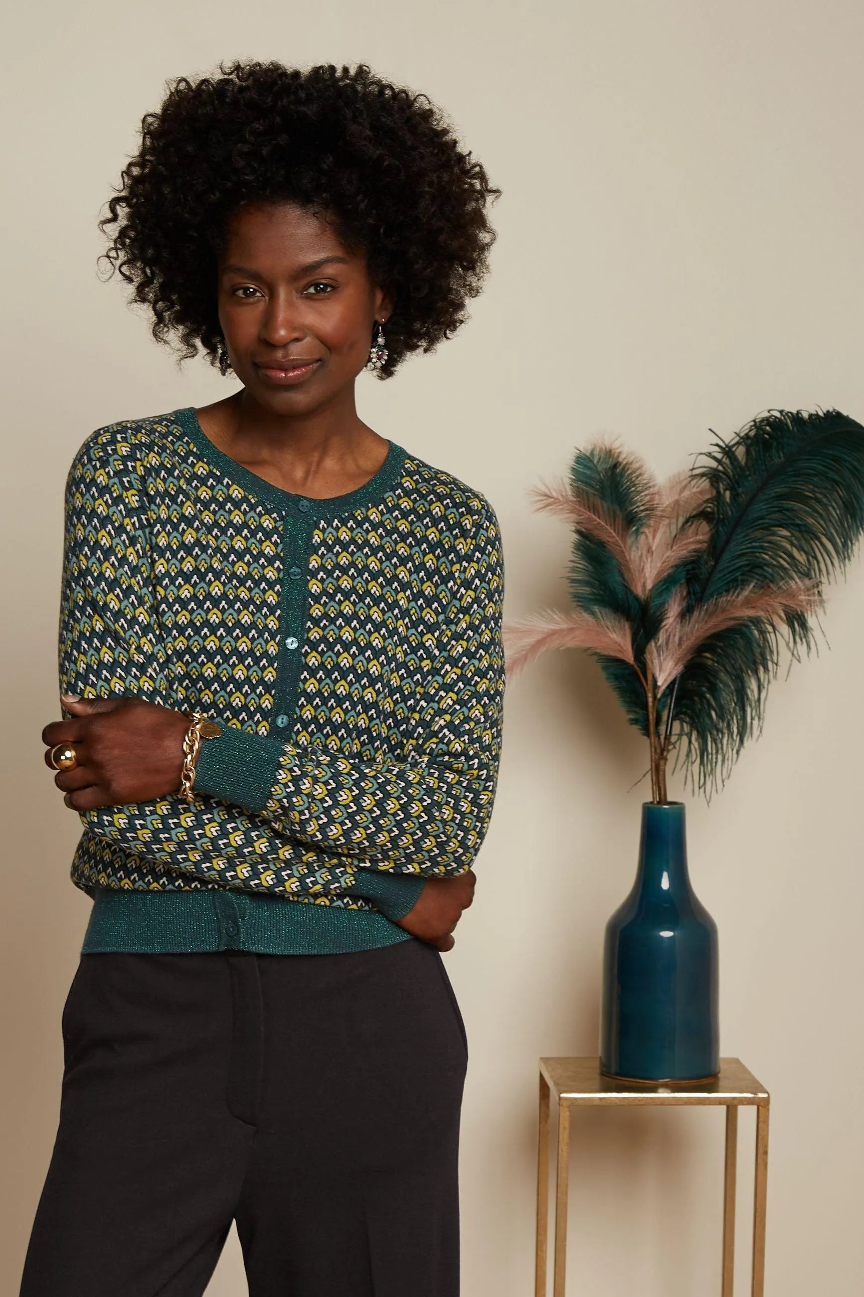 Cardigan King Louie Darling - ECRU