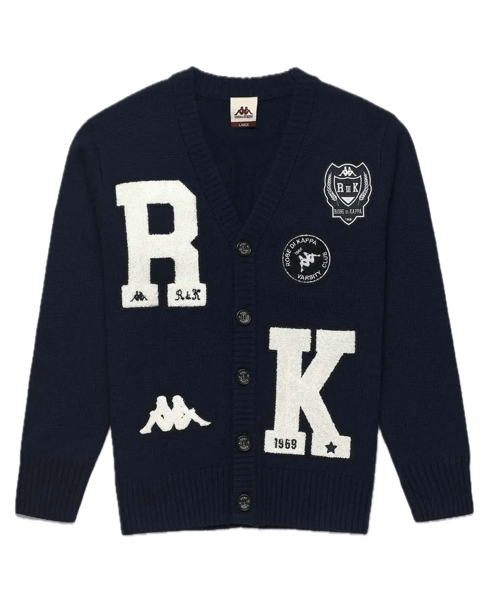 Cardigan Robe di Kappa Unisex Buacha Azul - ECRU