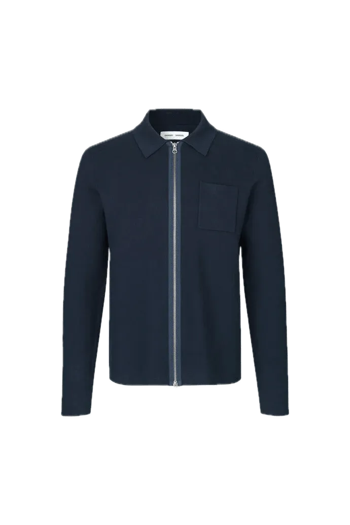 Cardigan Samsøe Samsøe Gunan X Zip 10490 Sky Captain - ECRU