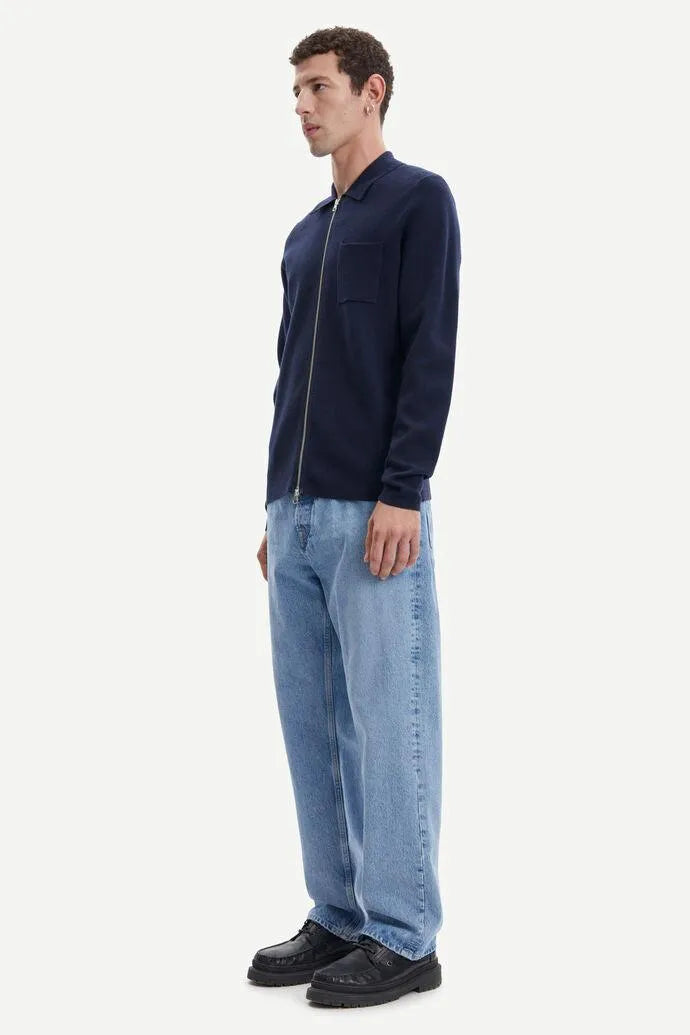 Cardigan Samsøe Samsøe Gunan X Zip 10490 Sky Captain - ECRU