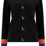 Cardigan Sugarhill Jennifer Negro con Botones de Dinosaurios - ECRU