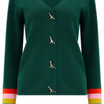 Cardigan Sugarhill Jennifer Verde con Botones de Dinosaurios - ECRU