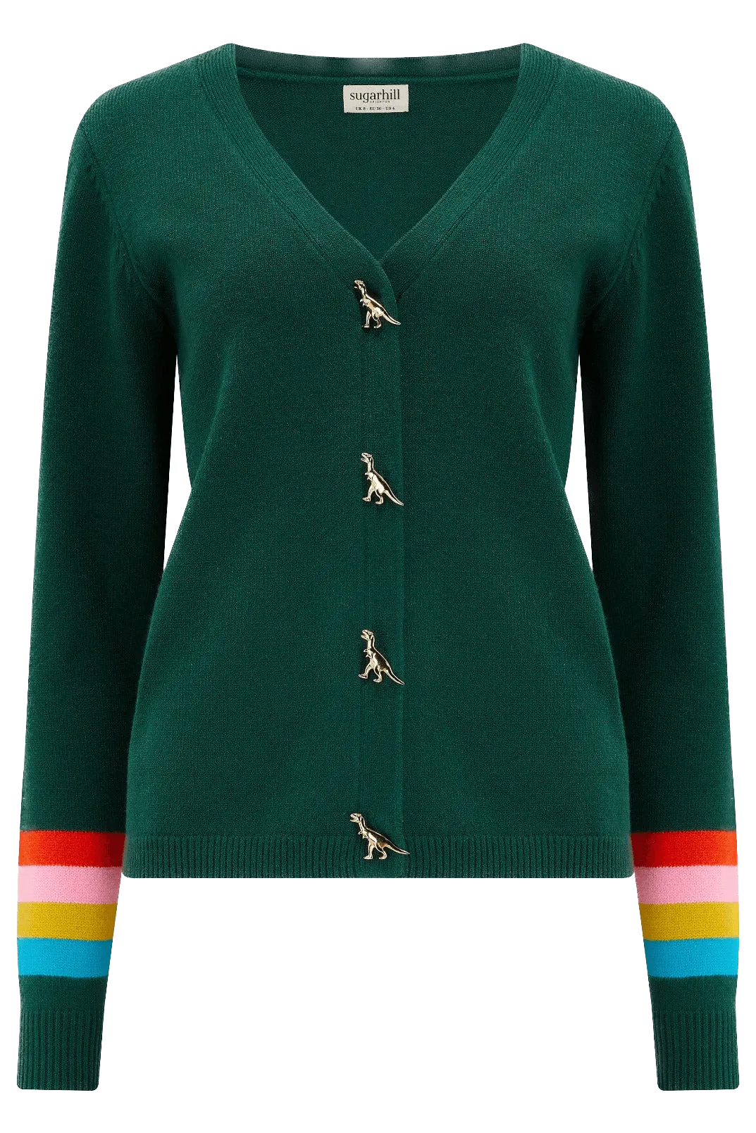 Cardigan Sugarhill Jennifer Verde con Botones de Dinosaurios - ECRU