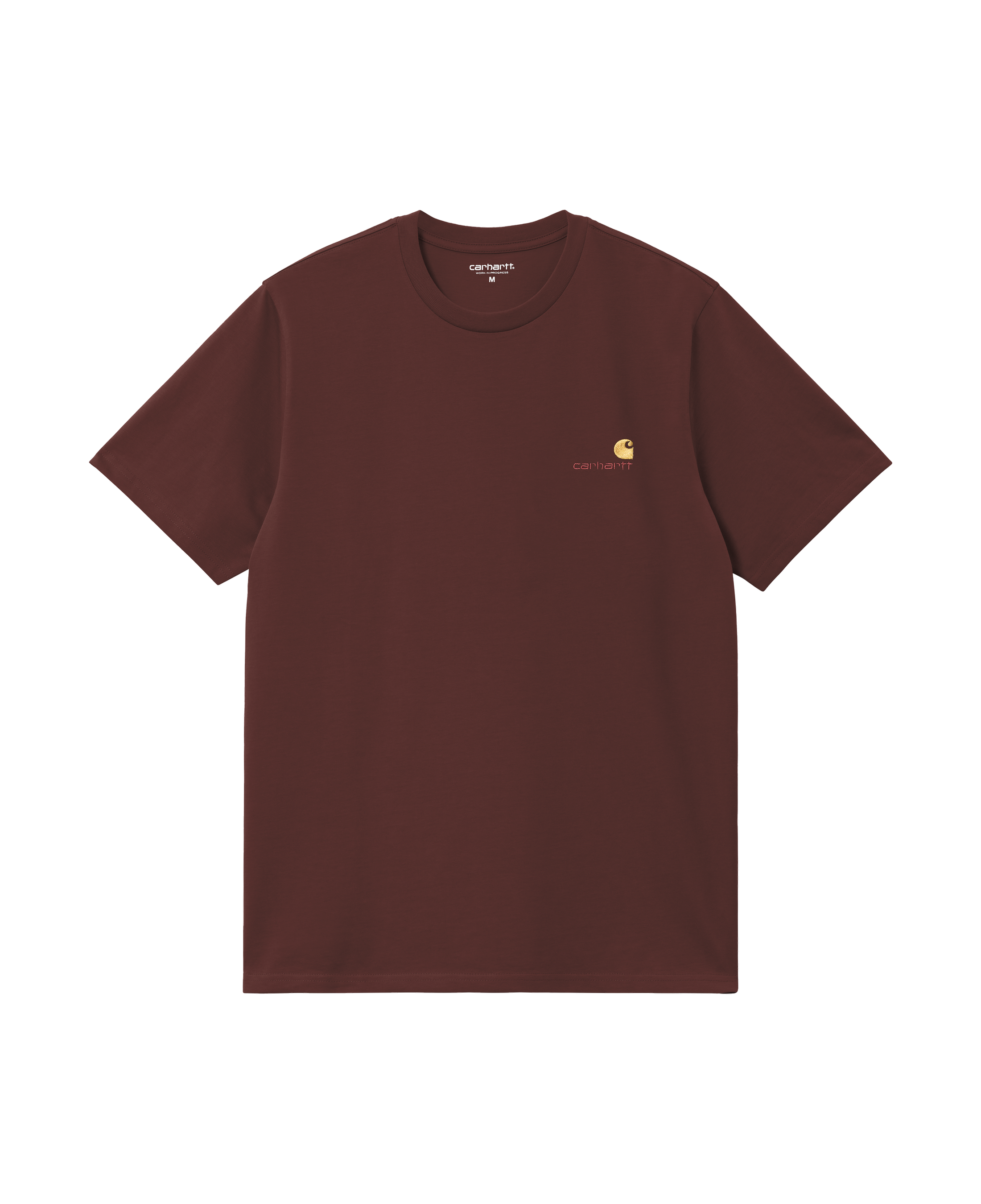 Camiseta Carhartt WIP American Script Amarone vista frontal