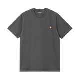 Camiseta Carhartt WIP American Script Graphite vista frontal